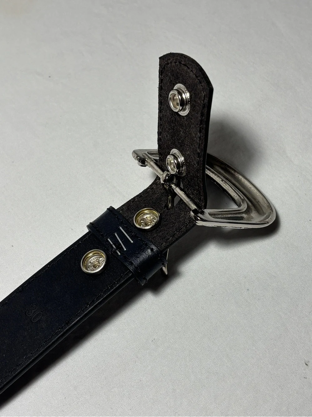New Fullgrain Western Belt Handmade by Leather Artisans Black Size 40